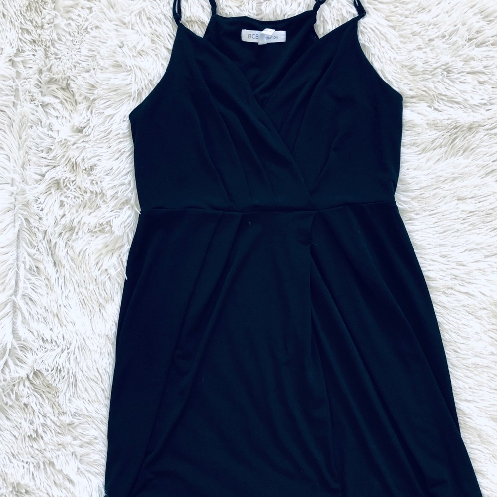 Black mid-thigh cocktail dress